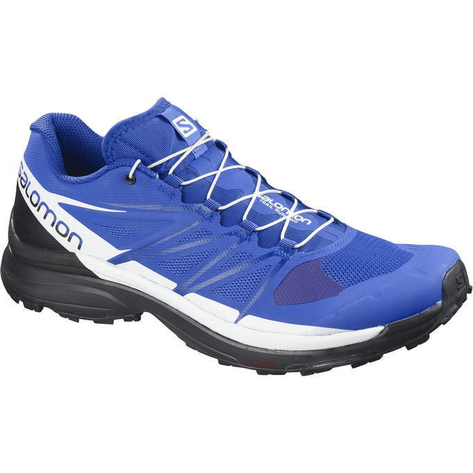 Zapatillas Trail Running Salomon Hombre Azules / Blancas / Negras - Salomon Argentina WINGS PRO 3 ,3